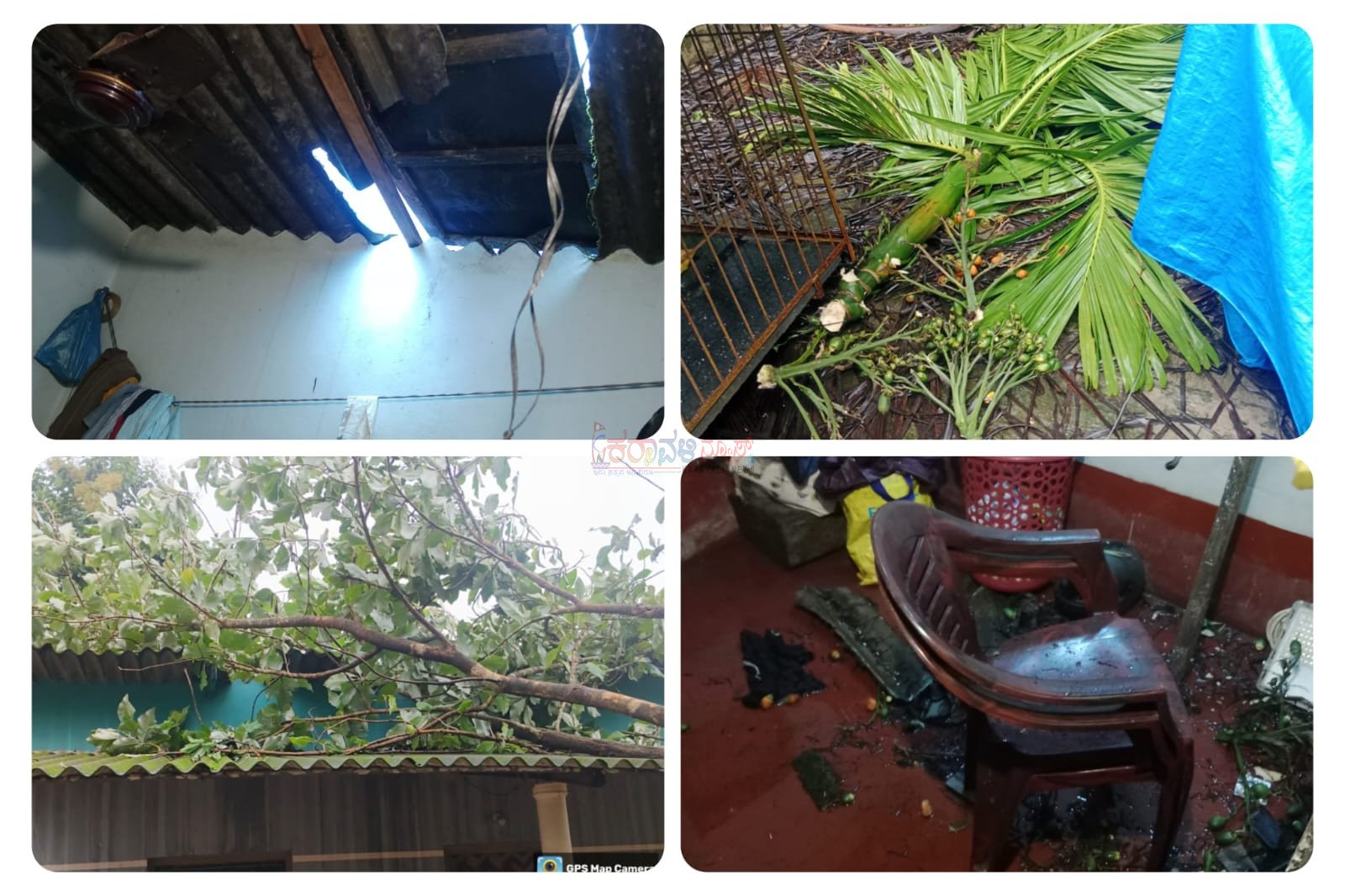 ಕಾರ್ಕಳ ತಾಲೂಕಿನಲ್ಲಿ ಭಾರೀ ಗಾಳಿ ಮಳೆಗೆ ಸಾವಿರಾರು ರೂ.ಹಾನಿ