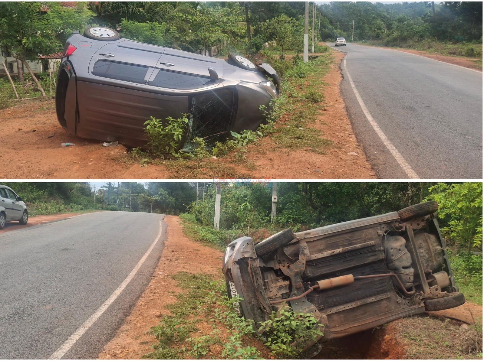 ಅಜೆಕಾರು: ಕಾರು ಪಲ್ಟಿಯಾಗಿ ಪ್ರಯಾಣಿಕನಿಗೆ ಗಾಯ