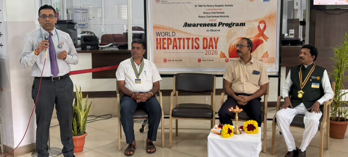 ಕಾರ್ಕಳ ಟಿ.ಎಂ.ಎ ಪೈ ರೋಟರಿ ಆಸ್ಪತ್ರೆಯಲ್ಲಿ ವಿಶ್ವ ಹೆಪಟೈಟಿಸ್ ದಿನಾಚರಣೆ ಅಂಗವಾಗಿ ಯಕೃತ್ ಆರೋಗ್ಯ ಜಾಗೃತಿ ಕಾರ್ಯಕ್ರಮ