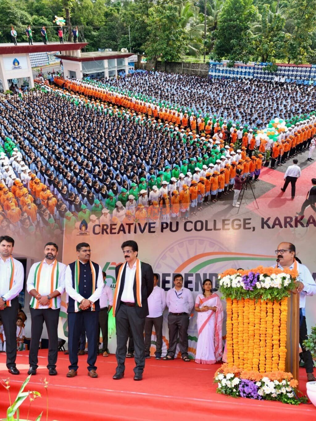 ಕಾರ್ಕಳ ಕ್ರಿಯೇಟಿವ್ ಪಿಯು ಕಾಲೇಜಿನಲ್ಲಿ ಸಂಭ್ರಮದ 80ನೇ ಸ್ವಾತಂತ್ರ್ಯೋತ್ಸವ ದಿನಾಚರಣೆ